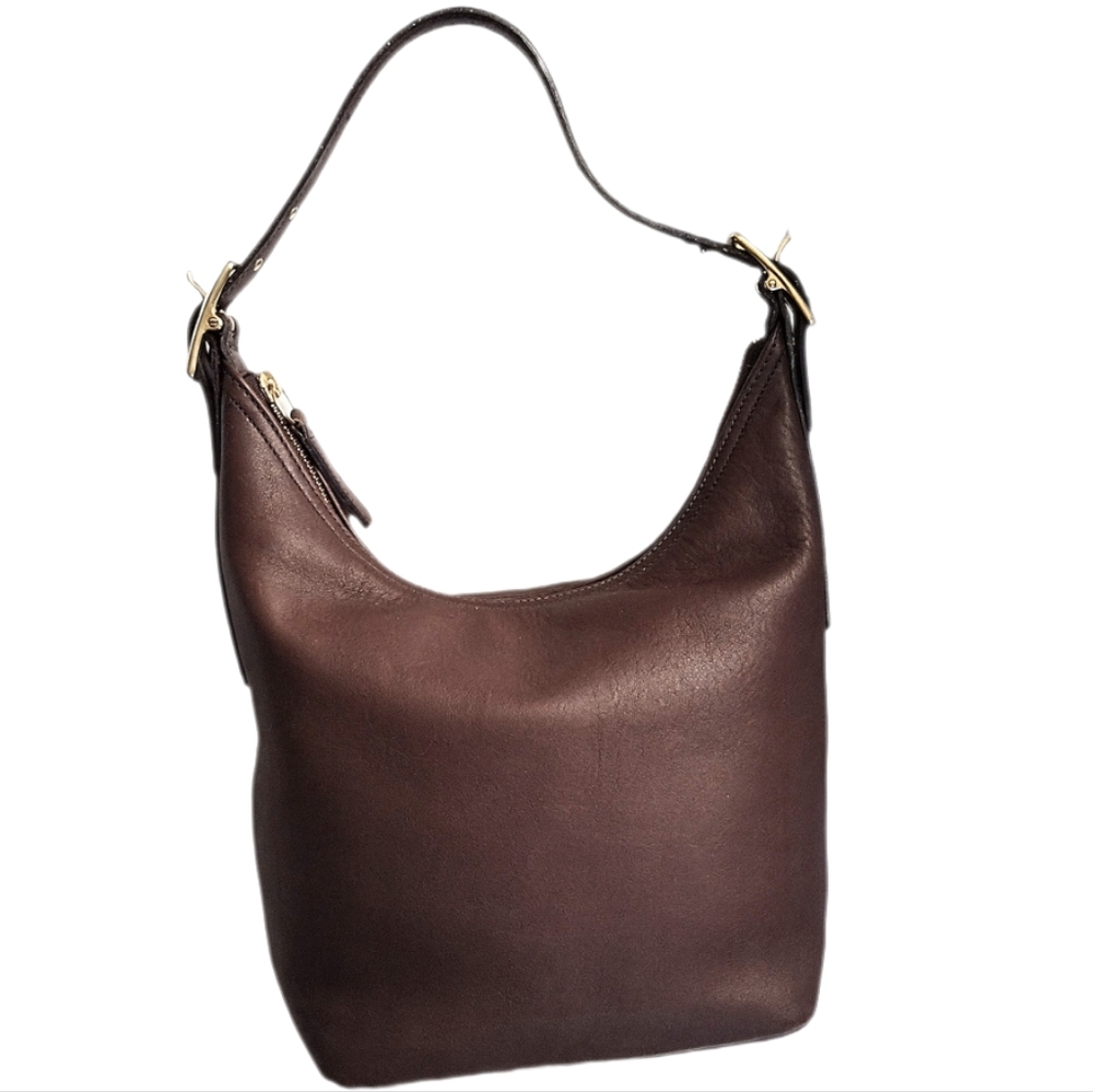 😍 Vintage Y2K Coach Legacy West Mahogany Brown Leather Hobo Bucket Shoulder Bag - Picture 3 of 12